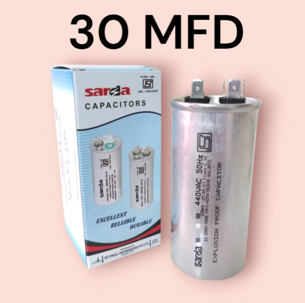 Running capacitor for Air conditioner 440V 30 MFD 6 pin (Aluminium) (Pack of 1)