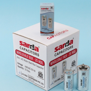 (PACK OF 25 NOS) 60+6 MFD Aluminium Body Capacitor 440VAC for Air Conditioners